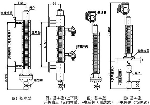 柴油液位計(jì)結(jié)構(gòu)外形圖