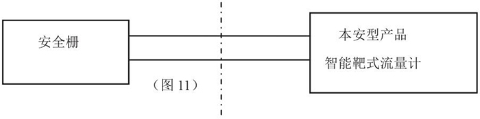 插入式靶式流量計(jì)本安系統(tǒng)接線圖