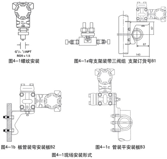 儲(chǔ)罐差壓液位計(jì)現(xiàn)場(chǎng)安裝形式圖